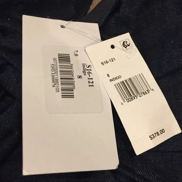 NWT Whit Anthropologie Denim Cutout Knot Dress 8 blue bow - Picture 6 of 8